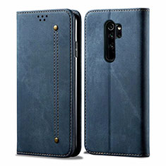 Funda de pano Cartera con Soporte H01 para Xiaomi Redmi Note 8 Pro Azul