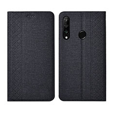 Funda de pano Cartera con Soporte H02 para Huawei Nova 4e Negro