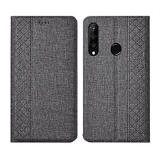 Funda de pano Cartera con Soporte H02 para Huawei P30 Lite Gris