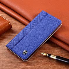 Funda de pano Cartera con Soporte H12P para Motorola Moto Edge 20 Lite 5G Azul