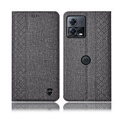 Funda de pano Cartera con Soporte H12P para Motorola Moto Edge S30 Pro 5G Gris