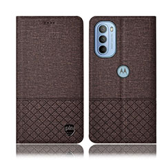 Funda de pano Cartera con Soporte H12P para Motorola Moto G31 Marron