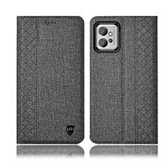 Funda de pano Cartera con Soporte H12P para Motorola Moto G32 Gris