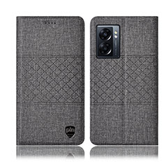 Funda de pano Cartera con Soporte H12P para OnePlus Nord N300 5G Gris