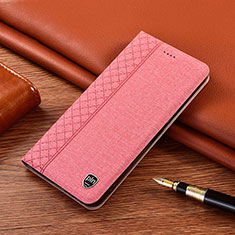 Funda de pano Cartera con Soporte H12P para Oppo A96 4G Rosa