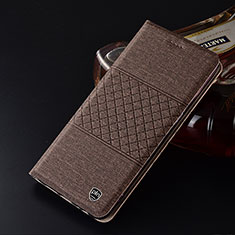 Funda de pano Cartera con Soporte H12P para Samsung Galaxy A51 5G Marron