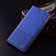 Funda de pano Cartera con Soporte H12P para Samsung Galaxy M32 5G Azul