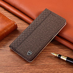 Funda de pano Cartera con Soporte H12P para Samsung Galaxy Note 10 5G Marron