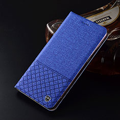 Funda de pano Cartera con Soporte H12P para Samsung Galaxy Note 10 Lite Azul