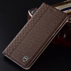 Funda de pano Cartera con Soporte H12P para Samsung Galaxy S22 Ultra 5G Marron