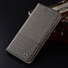 Funda de pano Cartera con Soporte H12P para Vivo X90 Pro 5G Gris