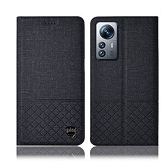 Funda de pano Cartera con Soporte H12P para Xiaomi Mi 12S 5G Negro