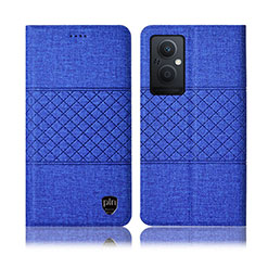 Funda de pano Cartera con Soporte H13P para OnePlus Nord N20 5G Azul