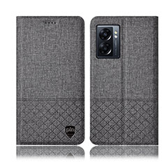 Funda de pano Cartera con Soporte H13P para Oppo A56S 5G Gris