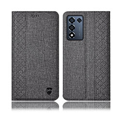 Funda de pano Cartera con Soporte H13P para Oppo K9S 5G Gris