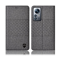 Funda de pano Cartera con Soporte H13P para Xiaomi Mi 12S 5G Gris