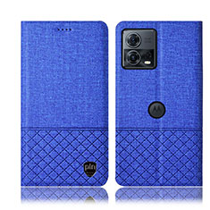 Funda de pano Cartera con Soporte H14P para Motorola Moto Edge S30 Pro 5G Azul