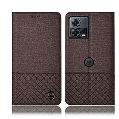 Funda de pano Cartera con Soporte H14P para Motorola Moto Edge S30 Pro 5G Marron