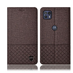 Funda de pano Cartera con Soporte H14P para Motorola Moto G50 5G Marron