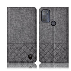 Funda de pano Cartera con Soporte H14P para Motorola Moto G50 Gris