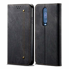 Funda de pano Cartera con Soporte L02 para Xiaomi Redmi K30 5G Negro