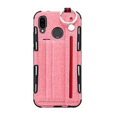 Funda de pano Cartera con Soporte para Huawei P20 Lite Rosa