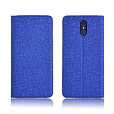 Funda de pano Cartera con Soporte para LG Q7 Azul