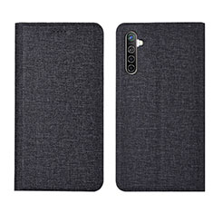 Funda de pano Cartera con Soporte para Realme XT Negro