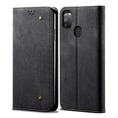 Funda de pano Cartera con Soporte para Samsung Galaxy M30s Negro