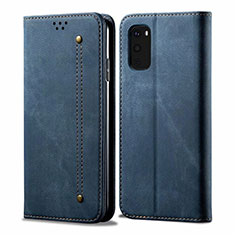 Funda de pano Cartera con Soporte para Samsung Galaxy S20 FE 5G Azul