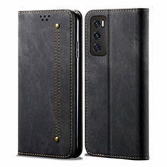 Funda de pano Cartera con Soporte para Vivo V20 SE Negro