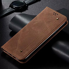 Funda de pano Cartera con Soporte para Vivo X50 Lite Marron