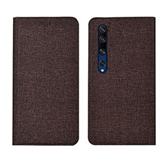 Funda de pano Cartera con Soporte para Xiaomi Mi 10 Marron