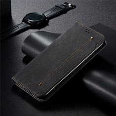 Funda de pano Cartera con Soporte para Xiaomi Redmi 10X 5G Negro