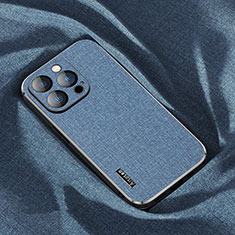 Funda de Pano Silicona Ultrafina Goma Carcasa AT1 para Apple iPhone 13 Pro Azul