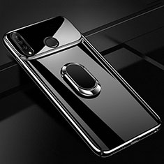 Funda Dura Plastico Rigida Carcasa Espejo 360 Grados con Magnetico Anillo de dedo Soporte para Huawei P30 Lite New Edition Negro
