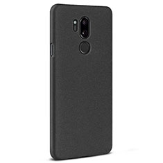 Funda Dura Plastico Rigida Carcasa Fino Arenisca para LG G7 Negro