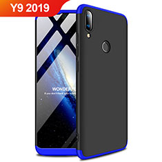 Funda Dura Plastico Rigida Carcasa Mate A01 para Huawei Y9 (2019) Azul y Negro