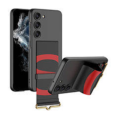 Funda Dura Plastico Rigida Carcasa Mate AC1 para Samsung Galaxy S22 5G Rojo y Negro