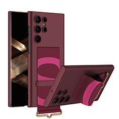 Funda Dura Plastico Rigida Carcasa Mate AC1 para Samsung Galaxy S24 Ultra 5G Rojo Rosa