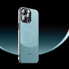 Funda Dura Plastico Rigida Carcasa Mate AT5 para Apple iPhone 15 Pro Max Azul