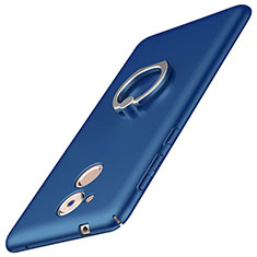 Funda Dura Plastico Rigida Carcasa Mate con Anillo de dedo Soporte A01 para Huawei Enjoy 6S Azul
