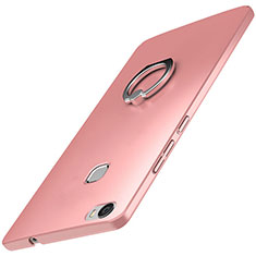 Funda Dura Plastico Rigida Carcasa Mate con Anillo de dedo Soporte A01 para Huawei Honor Note 8 Oro Rosa