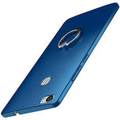 Funda Dura Plastico Rigida Carcasa Mate con Anillo de dedo Soporte A01 para Huawei Honor V8 Max Azul