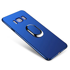 Funda Dura Plastico Rigida Carcasa Mate con Anillo de dedo Soporte A01 para Samsung Galaxy S8 Azul