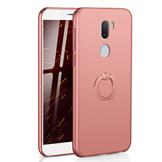 Funda Dura Plastico Rigida Carcasa Mate con Anillo de dedo Soporte A01 para Xiaomi Mi 5S Plus Oro Rosa