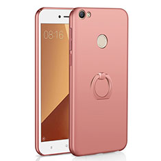 Funda Dura Plastico Rigida Carcasa Mate con Anillo de dedo Soporte A01 para Xiaomi Redmi Note 5A Prime Oro Rosa