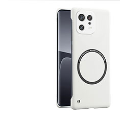 Funda Dura Plastico Rigida Carcasa Mate con Mag-Safe Magnetic P01 para Xiaomi Mi 13 Pro 5G Blanco
