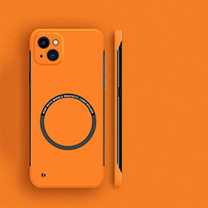 Funda Dura Plastico Rigida Carcasa Mate con Mag-Safe Magnetic para Apple iPhone 14 Naranja