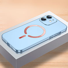 Funda Dura Plastico Rigida Carcasa Mate con Mag-Safe Magnetic QC1 para Apple iPhone 12 Azul Cielo